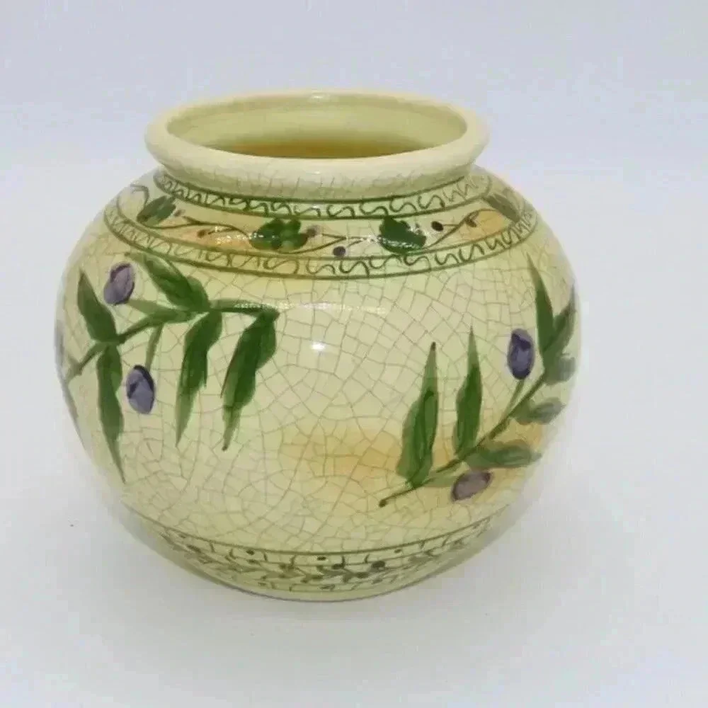 Decorative Ceramic Vase Flower Pot Crackle Mediterranean Design